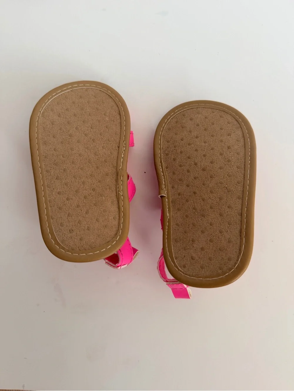 Baby Bright Pink Floral Strap Sandals